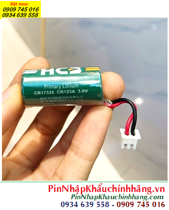 HCB CR123A (Zắc trắng), Pin nuôi nguồn PLC CR123A CR17335 1500mAh lithium 3v  chính hãng 